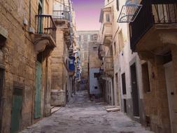 Valletta street, malta