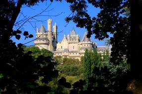 landscape of the medieval Castle in Pierrefonds