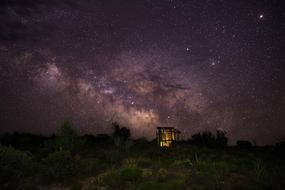 Milky Way Stars on Night Sky