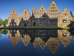 architecture of an old palace in Lubeck, Germany