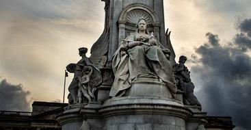 Queen Victoria monument in a park in London