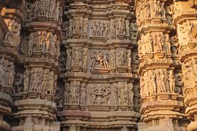 Beautiful and decorated architecture of Khajuraho, Madhya, India