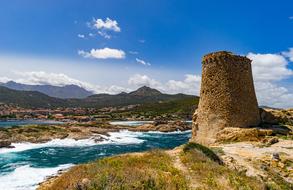 stone fortress on the coast of Sardinia