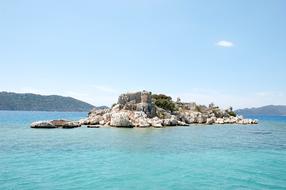 little rocky island in Turkey