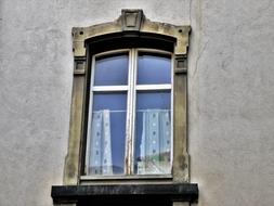 Old Window in plastered wall