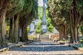 Monument on the shores of Lake Garda in Italy