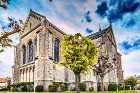 historical church in Normandy in France