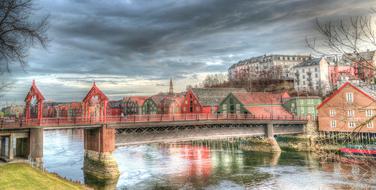 bridge over the river in Norway