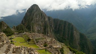 aged Incan citadel set high in the Andes Mountains, peru, Machu Picchu