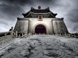 black and white, castle in Taipei, Taiwan