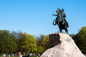 Bronze Horseman monument in St. Petersburg