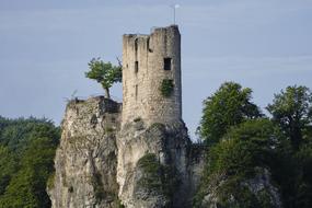 Burgruine Neideck, hiking attraction, scenic ruin, Germany, Bavaria