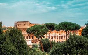 Colosseum landmark in Rome Italy