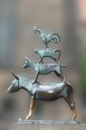 Bremen Town Musicians Monument bronze