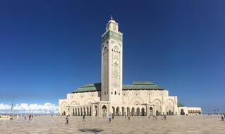 Hassan II Mosque at sky, Morocco, Casablanca