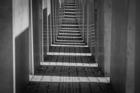 shadow play in Holocaust Memorial, germany, Berlin