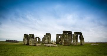 Stone Henge, neolithic monument at evening