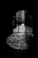 Black And White Dark Alley