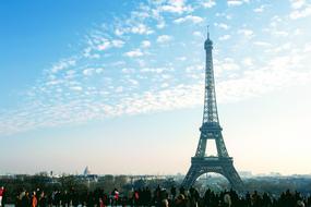 France Eiffel Tower and sky