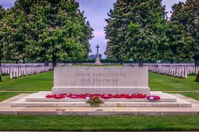 Memorial Cemetery Normandy patriotic