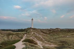 landscape of magnificent Lighthouse on Sea coast