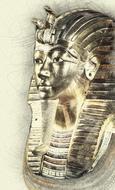 Tutankhamun Death Mask Egypt drawing