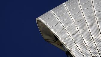 detail of roofing of Sydney Opera at Sky, australia