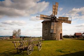 monument Mill and wood wagoon