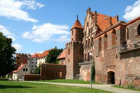 medieval brick castle in Torun, Poland