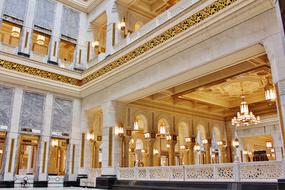 gorgeous marble interior of mosque