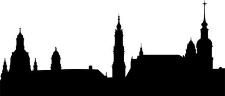 silhouette city dresden drawing
