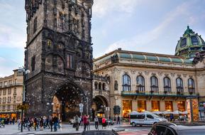 cityscape of ravishing Prague at winter