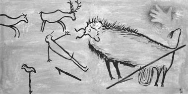 Stone Age Painting drawing