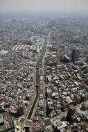 bird's-eye view of a wide street in Tokyo