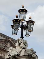 gilded lanterns in Buckingham Palace architecture