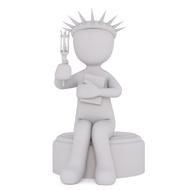 statue of liberty 3d person drawing