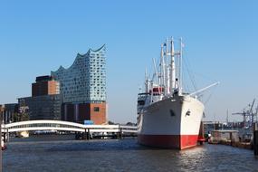 Elbe Philharmonic Hall port in Hamburg