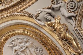 Beautiful Paris Louvre roof with ornaments