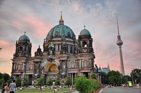 Berlin Dom Cathedral On the Sunset