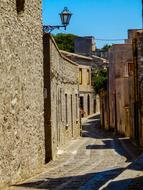 Construction Monuments on the street in Sicily, Italy