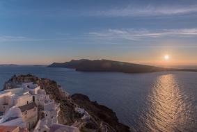 Santorini Castle city Sunset