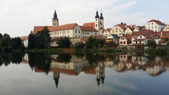 Telc Czechia Castle and river