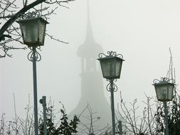 Switzerland Old City fog