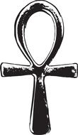 ankh egyptian silhouette drawing