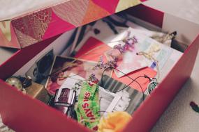 Aged Background Box with papper