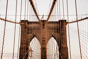 red Brooklyn Bridge New York