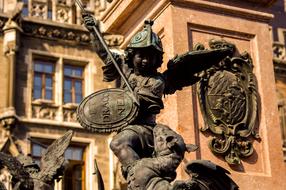 little warrior statue in germany