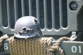 Jeep with helmet