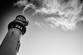 Beautiful Lighthouse black and whie