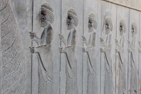 ancient relief in Persepolis